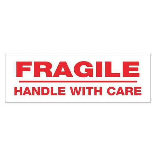 Tape Logic® Pre-Printed Carton Sealing Tape, "Fragile Handle With Care", 2.2 Mil, 2" x 55 yds., Red/White, 36/Case