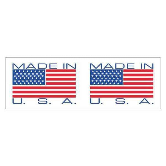 Tape Logic® Pre-Printed Carton Sealing Tape, "Made In USA", 2.2 Mil, 2" x 110 yds., Red/White/Blue, 18/Case
