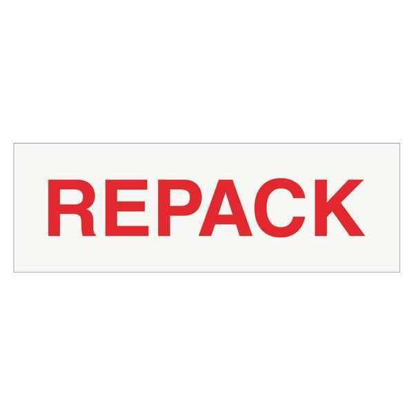 Tape Logic® Pre-Printed Carton Sealing Tape, "Repack", 2.2 Mil, 2" x 110 yds., Red/White, 36/Case