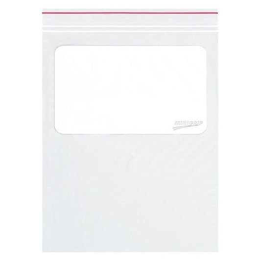 Reclosable Poly Bag, 8" L, 10" W, 2 mil Thick