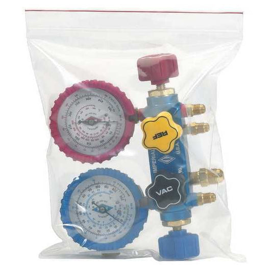 Reclosable Poly Bag, 8" L, 6" W, 4 mil Thick