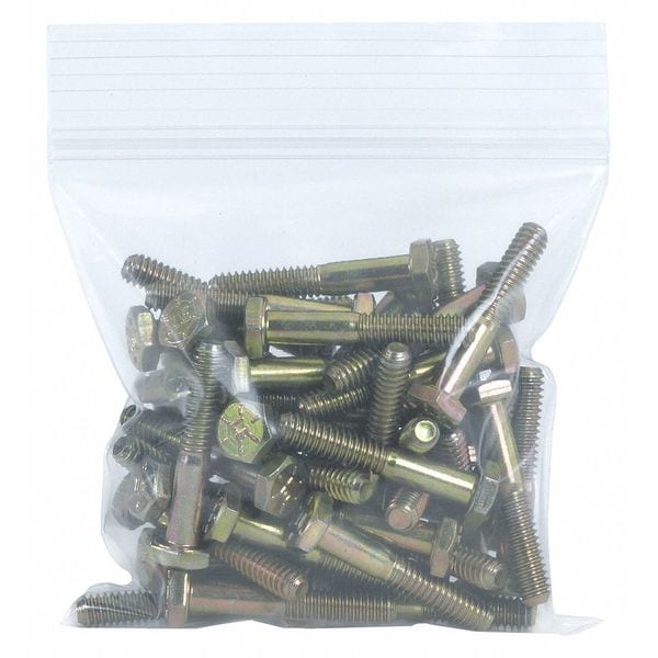 Reclosable Poly Bag, 30" L, 20" W, 8 mil Thick