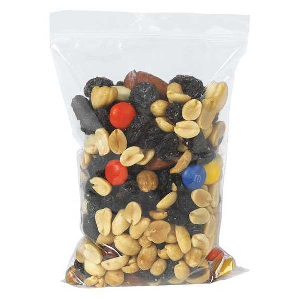 Reclosable Poly Bag, 12" L, 10" W, 2 mil Thick