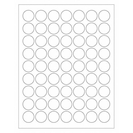 Tape Logic® Laser Labels, 1" Circle, White, 6300/Case