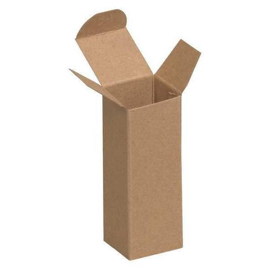 Reverse Tuck Folding Cartons, 1 1/2" x 1 1/2" x 4", Kraft, 1000/Case