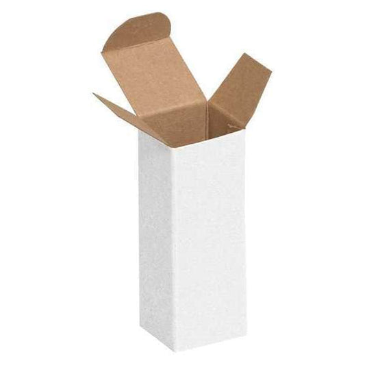 Reverse Tuck Folding Cartons, 1 1/2" x 1 1/2" x 4", White, 1000/Case