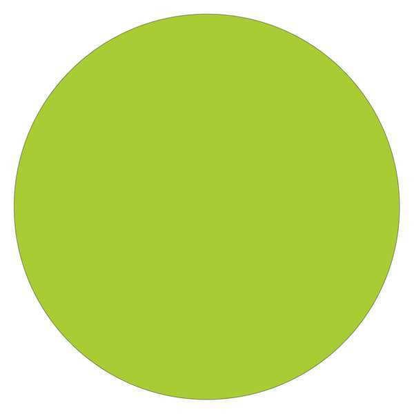 Tape Logic® Removable Labels, 1" Circle, Fluorescent Green, 500 /Roll
