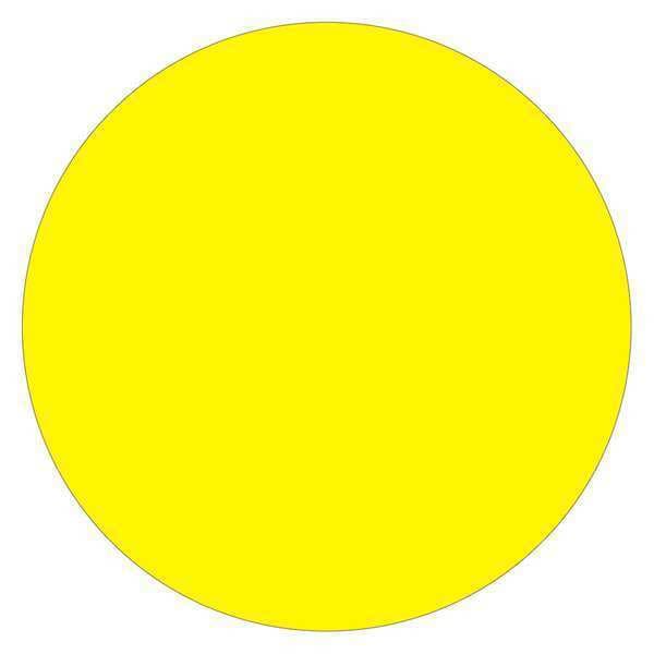 Tape Logic® Removable Labels, 3/4" Circles, Fluorescent Yellow, 500 /Roll