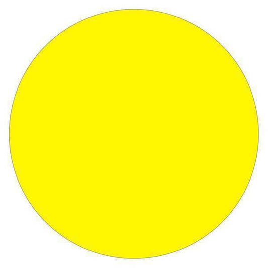Tape Logic® Removable Labels, 1" Circle, Fluorescent Yellow, 500 /Roll