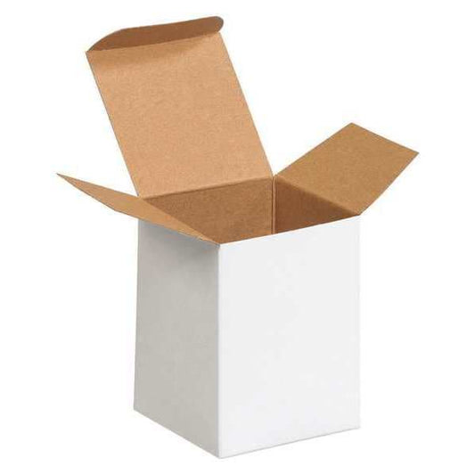 Reverse Tuck Folding Cartons, 3" x 3" x 4", White, 250/Case