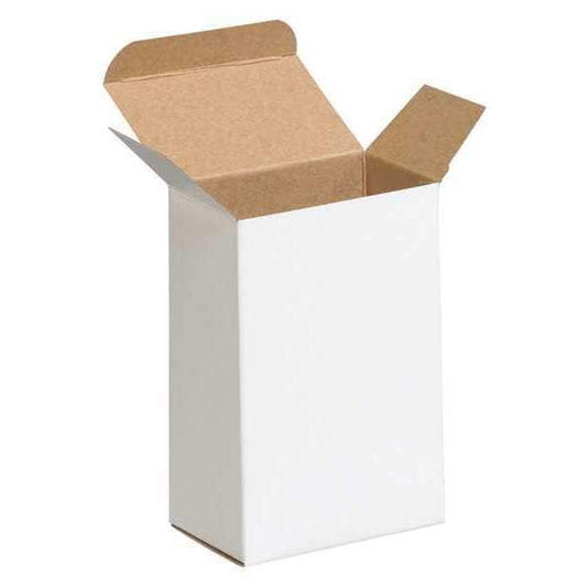 Reverse Tuck Folding Cartons, 4" x 2 1/2" x 6", White, 250/Case