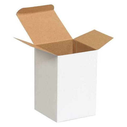 Reverse Tuck Folding Cartons, 4" x 4" x 6", White, 250/Case