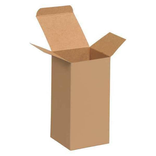 Reverse Tuck Folding Cartons, 3" x 3" x 6", Kraft, 250/Case