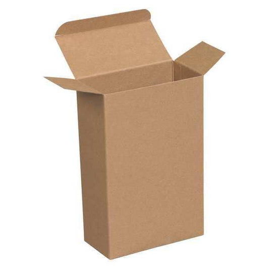 Reverse Tuck Folding Cartons, 4 5/8" x 2 3/8" x 7 5/16", Kraft, 250/Case
