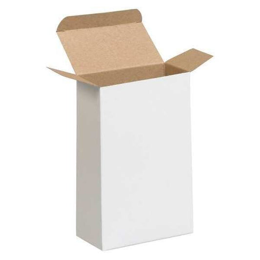Reverse Tuck Folding Cartons, 4 5/8" x 2 3/8" x 7 5/16", White, 250/Case