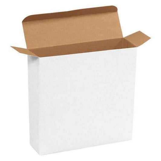 Reverse Tuck Folding Cartons, 7 1/4" x 2" x 7 1/4", White, 250/Case