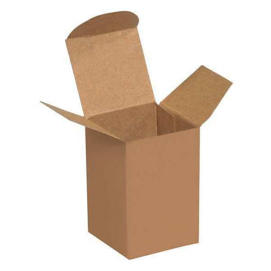Reverse Tuck Folding Cartons, 1 1/2" x 1 1/4" x 2", Kraft, 1000/Case
