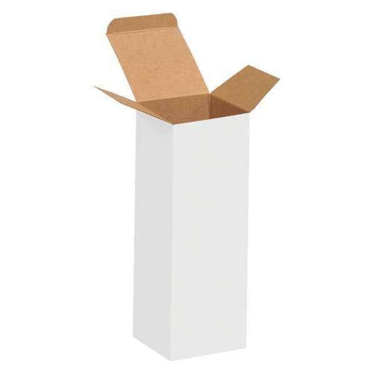 Reverse Tuck Folding Cartons, 2 1/2" x 2 1/2" x 6", White, 250/Case