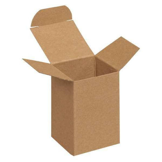 Reverse Tuck Folding Cartons, 2" x 2" x 3", Kraft, 1000/Case