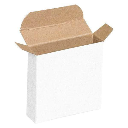 Reverse Tuck Folding Cartons, 3 5/8" x 1" x 3 5/8", White, 1000/Case