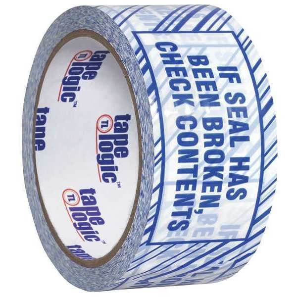 Tape Logic® Security Tape, "If Seal Has Been...", 2.5 Mil, 3" x 110 yds, Blue/White, 24/Case