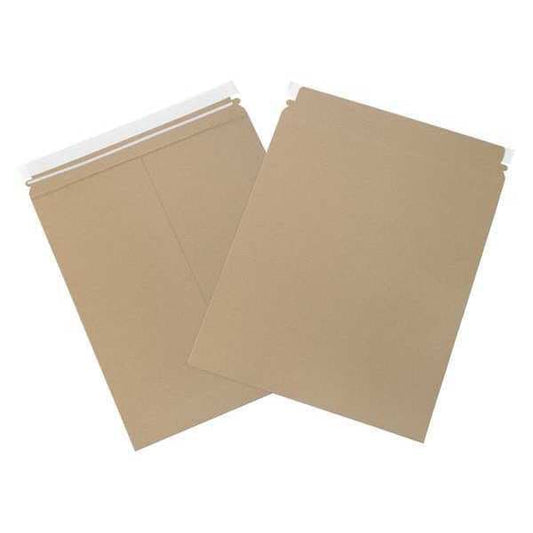 Self-Seal Flat Mailers, 12 3/4" x 15", Kraft, 100/Case