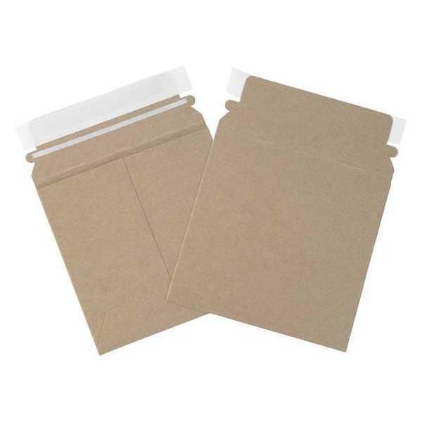 Self-Seal Flat Mailers, 6" x 6", Kraft, 200/Case