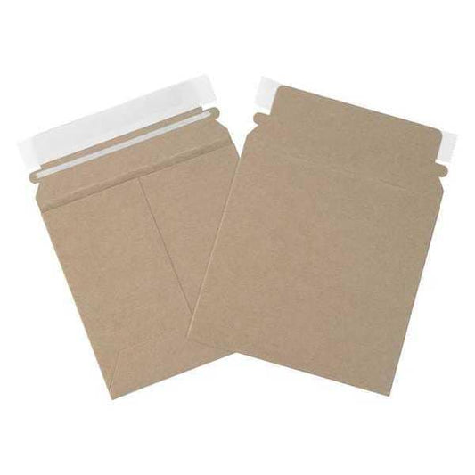 Self-Seal Flat Mailers, 6" x 6", Kraft, 200/Case