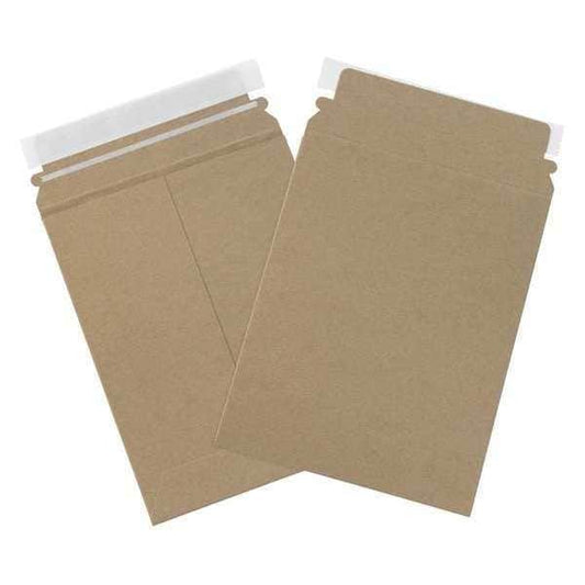 Self-Seal Flat Mailers, 7" x 9", Kraft, 100/Case