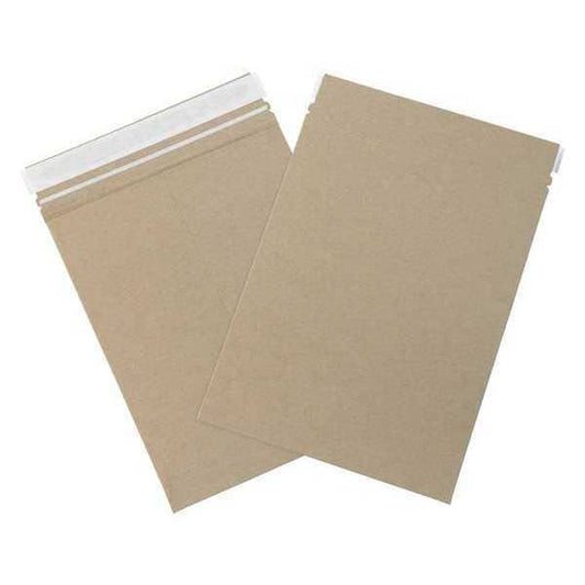 Self-Seal Flat Mailers, 9" x 11 1/2", Kraft, 100/Case