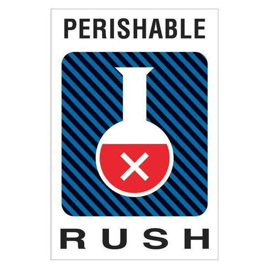 Tape Logic® Shipping Label, Perishable Rush, 4" x 6", Multiple, 500/Roll