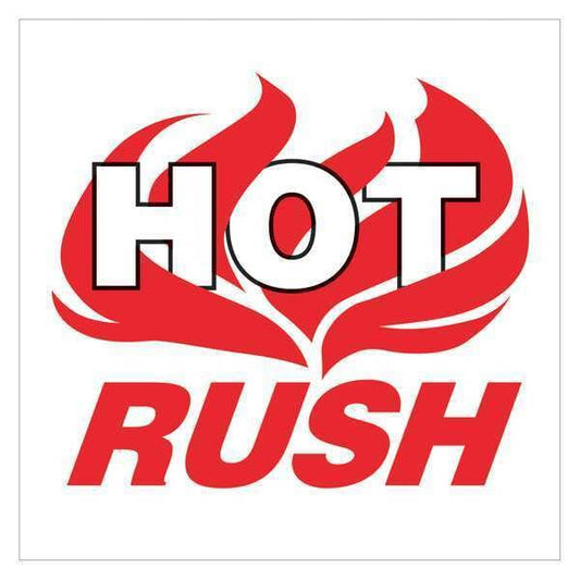 Tape Logic® Shipping Label, Hot Rush, 4" x 4", Red/White, 500/Roll