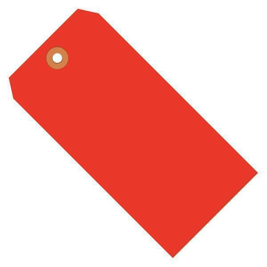 Shipping Tags, 13 Pt., 4 1/4" x 2 1/8", Fluorescent Red, 1000/Case