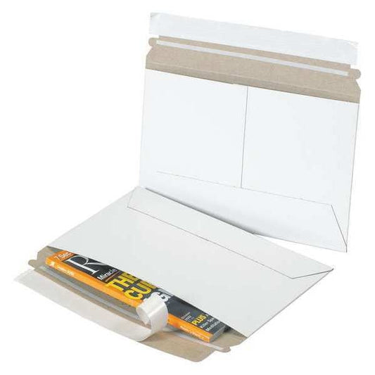 Side Loading Flat Mailers, 9" x 6", White, 200/Case