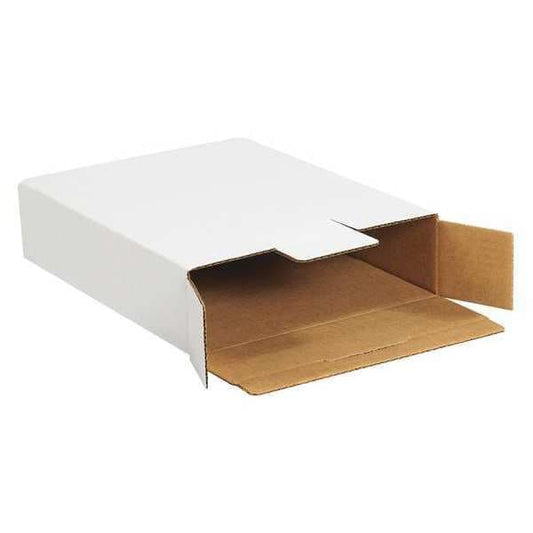 Side Loading Locking Mailers, 12 1/8" x 11 5/8" x 2 5/8", White, 50/Bundle
