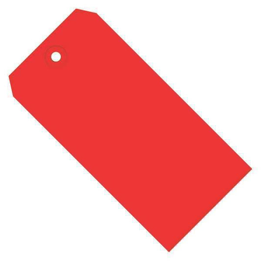 Shipping Tags, 13 Pt., 5 1/4" x 2 5/8", Red, 1000/Case