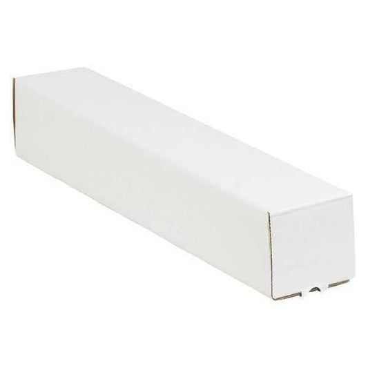 Square Mailing Tubes, 3" x 3" x 18", White, 25/Bundle