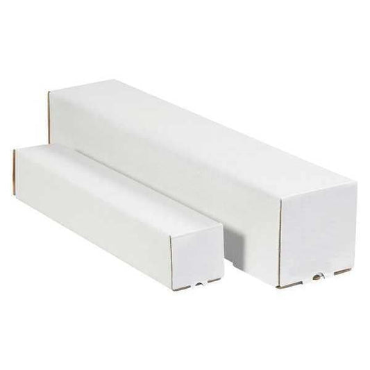 Square Mailing Tubes, 3" x 3" x 37", White, 25/Bundle