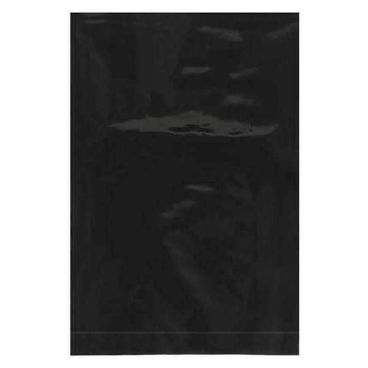 Flat Poly Bags, 4" x 6", 2 mil, Black, 1000 PK