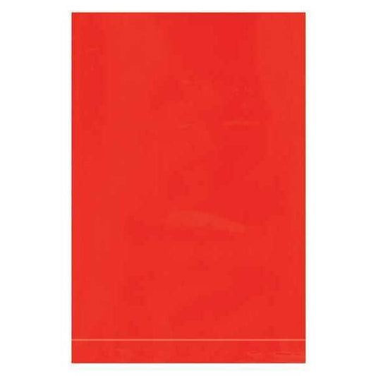 Flat Poly Bags, 4" x 6", 2 mil, Red, 1000 PK