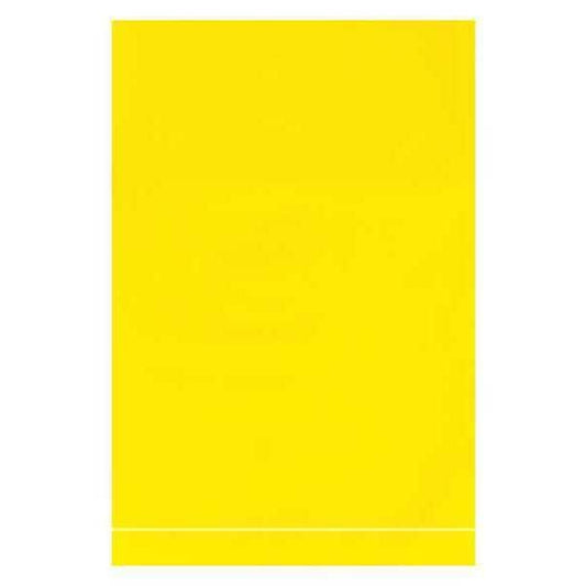 Flat Poly Bags, 4" x 6", 2 mil, Yellow, 1000 PK