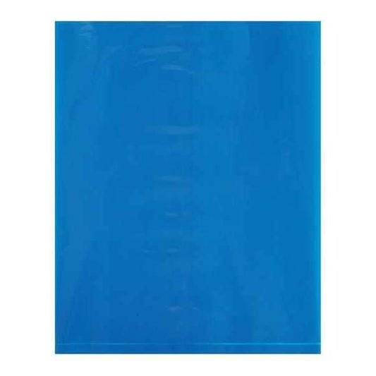 Flat Poly Bags, 12" x 15", 2 mil, Blue, 1000 PK