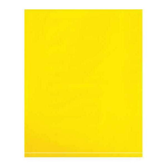 Flat Poly Bags, 8" x 10", 2 mil, Yellow, 1000 PK