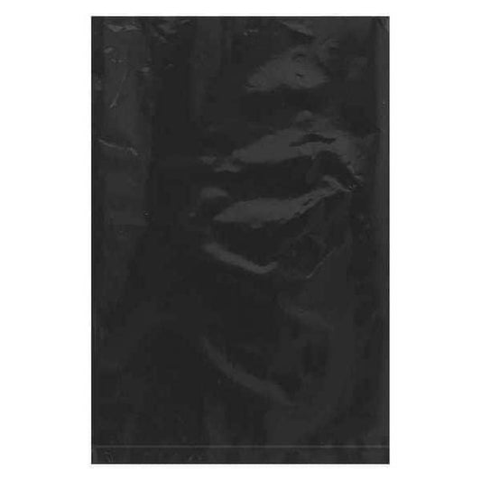 Flat Poly Bags, 6" x 9", 2 mil, Black, 1000 PK