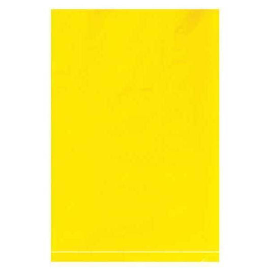Flat Poly Bags, 6" x 9", 2 mil, Yellow, 1000 PK