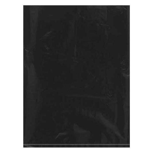 Flat Poly Bags, 9" x 12", 2 mil, Black, 1000 PK