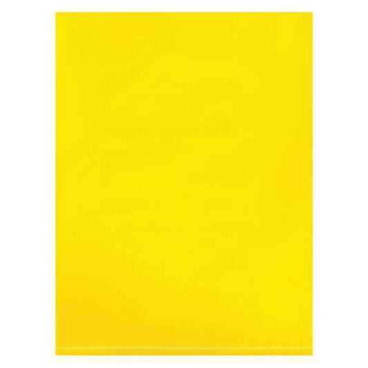 Flat Poly Bags, 9" x 12", 2 mil, Yellow, 1000 PK