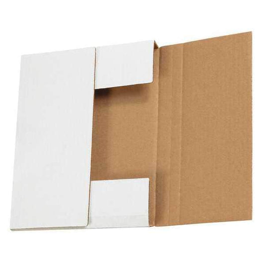 Easy-Fold Mailers, 10 1/4" x 8 1/4" x 1 1/4", White, 50/Bundle