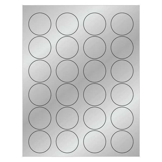 Tape Logic® Foil Circle Laser Labels, 1 5/8", Silver, 2400/Case