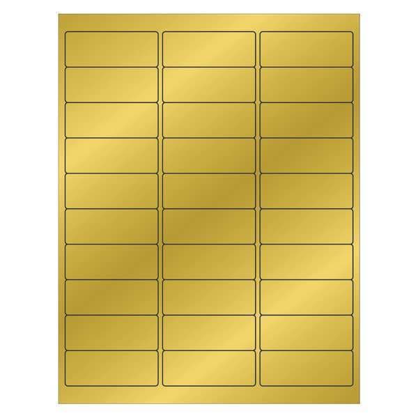 Tape Logic® Foil Rectangle Laser Labels, 2 5/8" x 1", Gold, 3000/Case